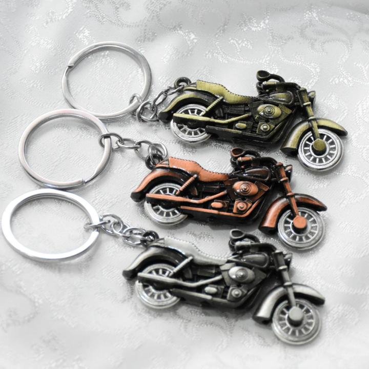 Bike keychain with rotating wheels, Heavy weight Metallic