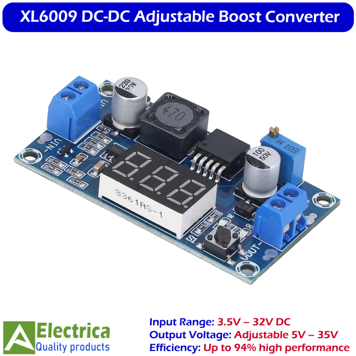 XL6009%20DC-DC%20Adjustable%20Boost%20Converter%20Module%20Step-Up%20Power%20Supply%203.5V%E2%80%9332V%20to%205V%E2%80%9335V%204A%20High%20Efficiency%20by%20Electrica%20-%20Image%203