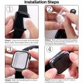 Glass+Matte Watch Cover for Apple Watch Case 45mm 41mm 44mm 40mm 42mm 38mm Bumper+Screen Protector for Iwatch 7 6 5 SE 4 3 2 1. 