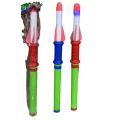 Hand push bazooka luminous rocket launcher luminous sound can fire cupola toys in Park Square. 