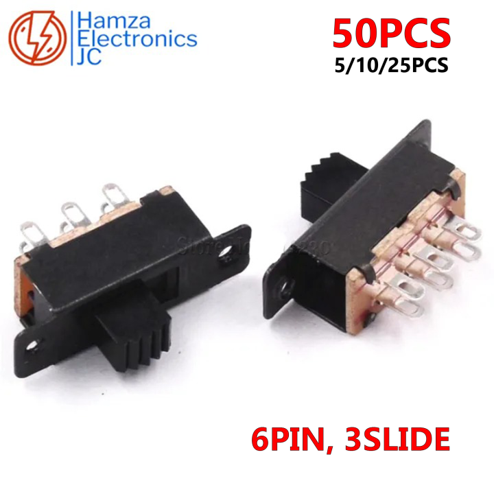 5/10/25/50Pcs Slide Switch 6 Pin 3 Position High Quality