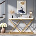 Modern High Quality TOP Luxury Console Table | Entryway Console Table | Hallway  Console Table | Lobby Console Table |  New Arrival with Metal Frame in White and black. 