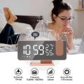 FM Table Clock LED Digital Alarm Clock Electronic Table Alarm Desktop Clocks USB Wake Up FM Radio Time Projector Table Clock. 