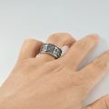 316L Stainless Steel Vintage Anchor Man Rings Marine Finger Ring Nautical Pirate Sailor Wave Anchor Band Ring for Men. 