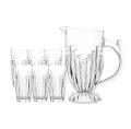 DELI - Delisoga Glassware Glass Water Set 7 Pcs sets 1 pcs Jug 1.2L / 6 Pcs sets Glass 370ML. Let premium Glassware Change Our Life Style. 
