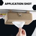 Tissue Box For Car And Office PU LEATHER MADE IMPORTED Tissue Box Car Tissue Holder Car Sun Visor Tissue Paper Box Holder Car Styling Interior Accessories. 