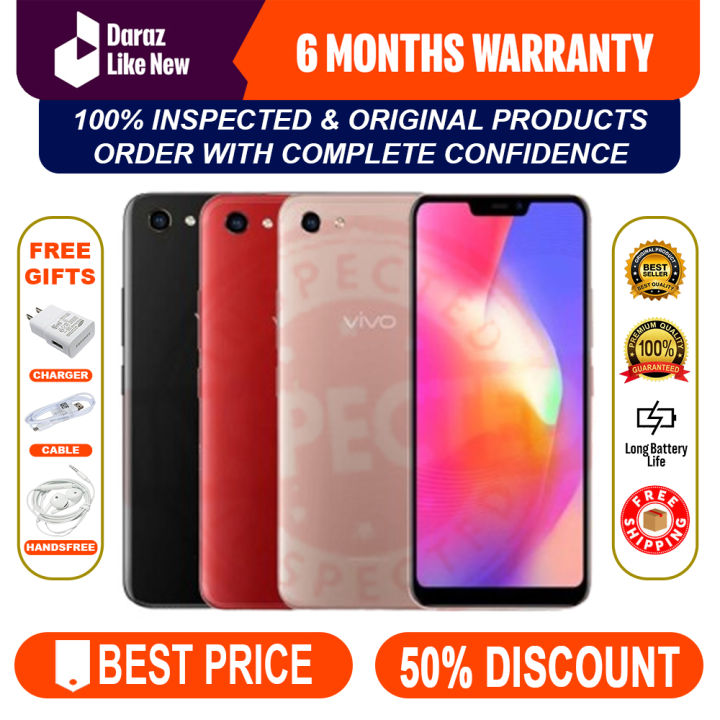 Imported Original Vivo Y81 Mobile | 100% INSPECTED | 6GB RAM | 128GB ROM(STORAGE) | Fresh Kit | 3260mAh Battery | Dual Sim PTA Approved | BEST FOR ADULT AND KIDS BOTH | Android 8.1 | Just Like New Condition | With Box, Charger, Cable & FREE Handsfree