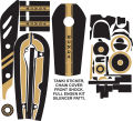 honda 125 cc full bike protection stickers in matt black and glossy black. 