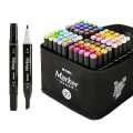 M&G 80 Double Tipped Art Marker Set for Artist Coloring Sketching Drawing Ink Brush Chisel Dual Tips Drawing Painting Art Supplies. 