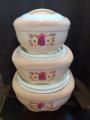 3 Pcs Galaxy Donna Hot Pot Set - Food Warmer Set (Random Color). 