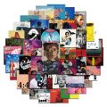 55PCS Music Singer Album Cover Sticker Waterproof Decorative Luggage Notebook Guitar Cup Stickers. 