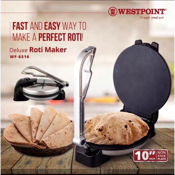 Westpoint Roti Maker WF-6516 Deluxe Roti Maker with Timer - 10-inches ...