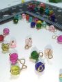 Pack of 100Pcs, Glass Loreal Faceted Beads (Mogra beads) /Earring Hanging Findings, about 5mm, DIY Art & Craft.. 