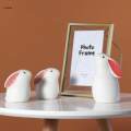Cute Rabbit Garden Sculpture Ceramic Bunny Lawn Ornament Statue Patio decor. 