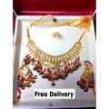 Handmade Gold plated 24k Bridal Necklace set_ gold plated, New design women jewellery, Gold plated jewelry set,fashion jewellery. 