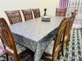 6 Chairs Rectangle (60 x 90) Inches Fancy Dining Table Cover Sheet | Dastarkhwan for Dining Table | Dastarkhwan Table Cover | 6 Chairs Dining Table Sheet Cover | Dining Table Cover Sheet Plastic | 6 Seater Dining Table Cover. 