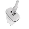 Doomax DO01 Fast Charger Dual USB Charger for Android and iPhone 2.1A with Micro USB OR Type-C Cable Wall Charger Adapter. 