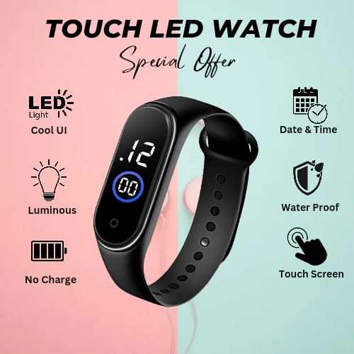 Waterproof Sport M4 Touch Led Digital Watch For Boys & Girls