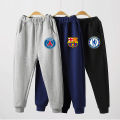 Pack Of 3 Sports Foot Ball Logo Trousers For Boys. 