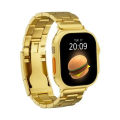 T10 Ultra Golden Edition Smart watch | 49MM Display | BT Calling, Custom Wallpaper | Water resistance. 