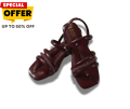 Maroon Casual Sandals for Girls - Stylish and Comfortable Everyday Wear. 
