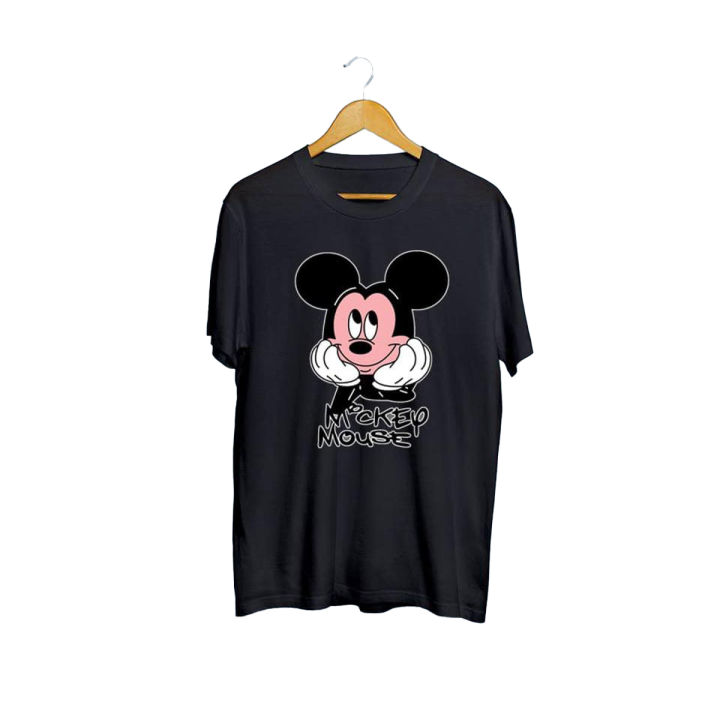 Mickey Mouse Printed Cotton Half Sleeves T Shirt For Women