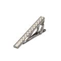 Leena Impex Silver self Geometric Design Tie Clip/ Tie pin. 