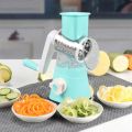 Table Top Drum Multifunctional Roller Vegetable Cutter | Hand Crank Manual Vegetable Slicer Grater | Kitchen Cheese Potato Carrot Shredder | Multi-Purpose Home Kitchen Vegetable Slicer Grater Machine. 