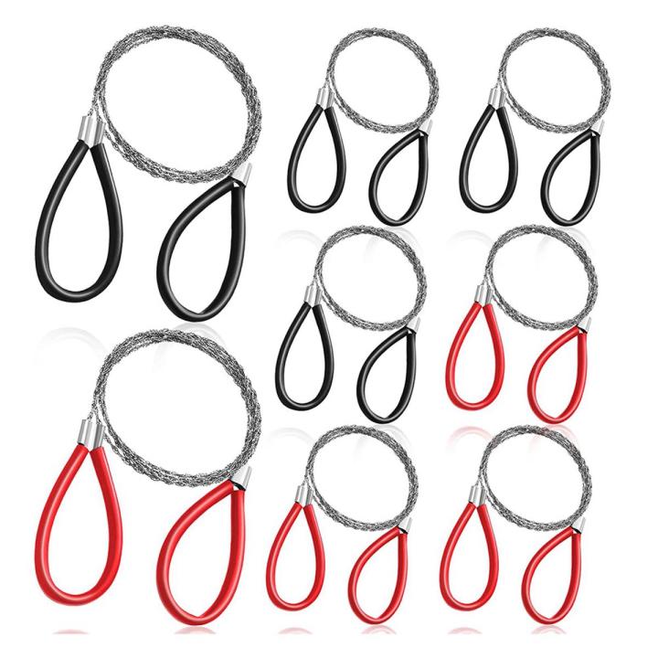 8Pcs Stainless Steel Wire Saw Hand Pocket String PVC Pipe Cutting Tool for Camping