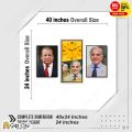 Gift City Presents Nawaz Sharif and Shahbaz Sharif Wall Frame / Wall Clock for Office and Home Decor. 