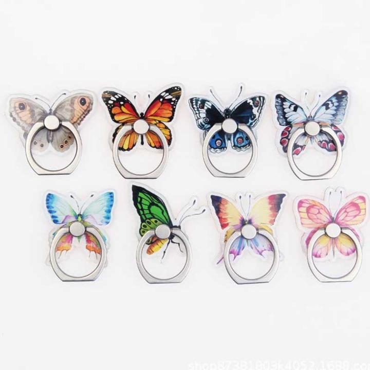 Luxury Universal Ring Pop Sokcet Beautiful Butterfly Mobile Phone Handle Holder Pop Socket Mobile Stand Mobile Holder Premium Quality for all Mobile Phone