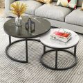 center table set for drawing room Nesting Coffee Table Cocktail Tables With iron Base and Wooden Top. 