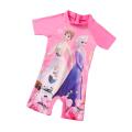 bellylady Girls  One-piece  Swimsuit Ice Snow Princess Print Sunscreen Swimsuit For 1-6 Years Old. 
