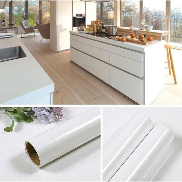 108 inch Wallpaper PVC Sheet For Kitchen Cabinet Door Wall Table Fridge - White
