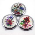 Mini Makeup Compact Pocket Mirror Flower Butterfly Bamboo Metal Portable Two-side Folding Makeup Mirror Vintage Cosmetic Mirrors. 
