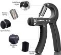 Pack of 3 Hand Gripper | Black and Grey Finger Gripper |Hand strengthener grip and finger strengthener - forearm ring hand exercisers -2 silicone squeezer gripper for muscle strengthening training tool. 