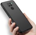 Xiaomi Redmi Note 9 Soft Silicon Matte Black Back Cover Case Airbag Antishock With Camera Protection Bump. 