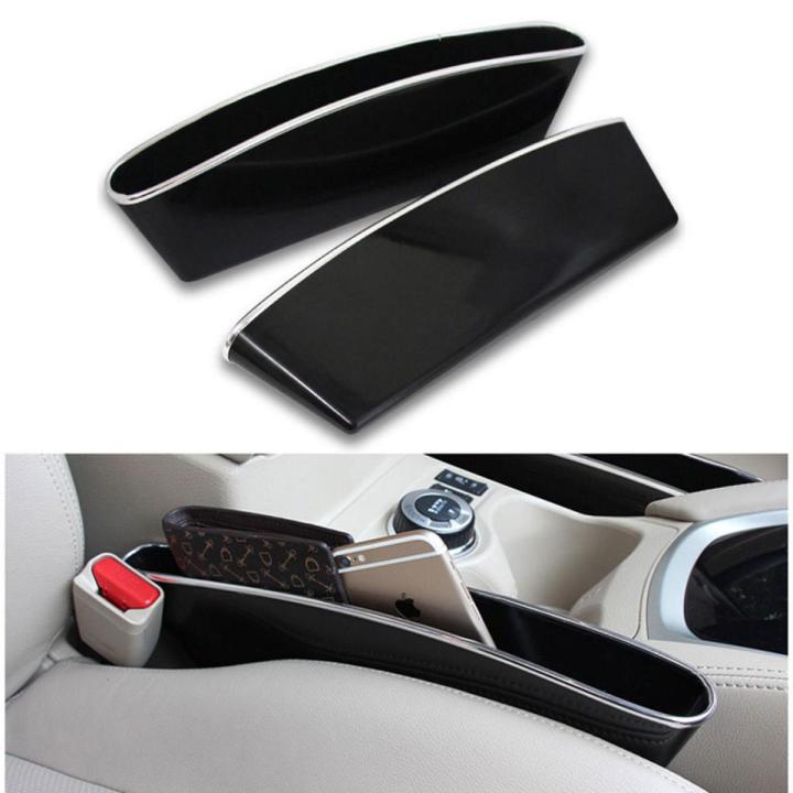 2PCS Car Seat Catcher Storage Organizer Magic Box Seat Side Gap Filler Pocket For Wallet, Phones, Car Interior Accessories