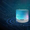 Mini Portable Bluetooth Rechargeable Speaker with LED Light, SD Card, USB, and FM Radio. 