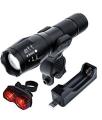 High-Intensity Zacro 1000 Lumen T6 LED Flashlight – Premium Metal Torch, Water-Resistant & Super Strong Telescopic Zoom, 5 Lighting Modes, Tactical Design for Camping, Hiking, Emergencies & Outdoor Adventures – Dual Powered Rechargeable 18650/ AAA battery. 