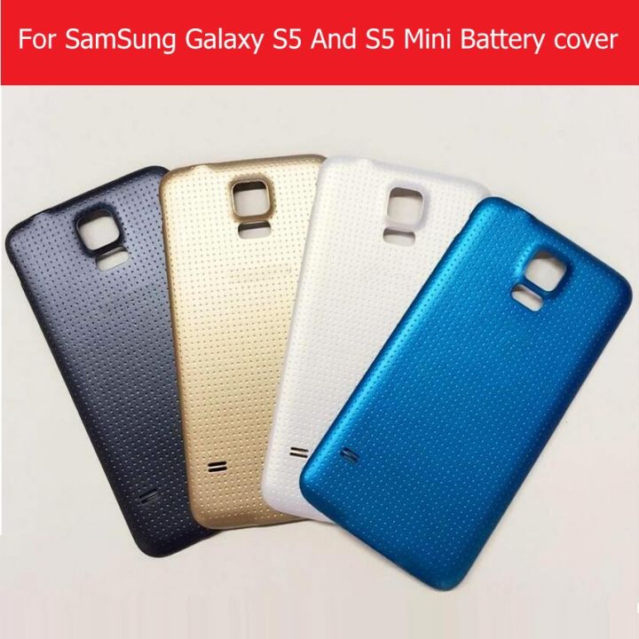 Geniune back battery door cover for Samsung Galaxy S5 i9600 G900 Rear housing for Galaxy S5 mini G800 back cover case + 1x film