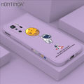 Hontinga for Xiaomi Poco X3 GT Case Side Design Phone Cover Cartoon Moon Astronaut Case Square Edge Pattern Liquid Silicone Trend Cover. 