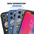 Hontinga for OPPO A5 2020 / A9 2020 Case NASA Earth Planet Astronaut Phone Case Square Edge Pattern Liquid Silicone Cases Full Cover Camera Case. 