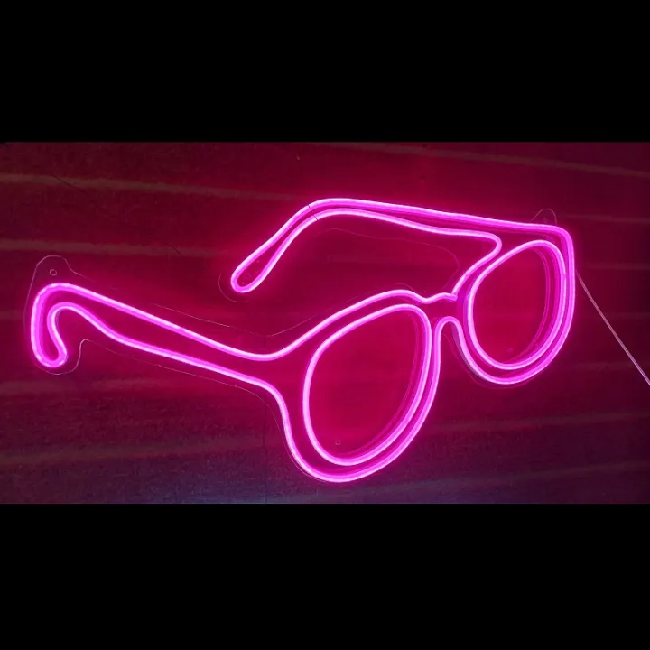 Glasses Shape Neon Light Sign For Glasses Shop Decoration
