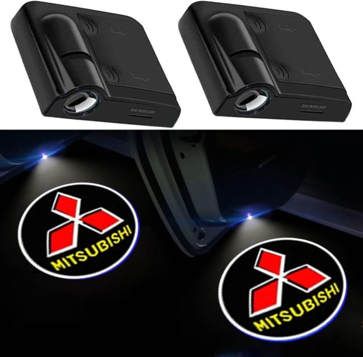 2pcs Car Door Lights Logo Car Door Projector Light Led Welcome Lights Car Logo Suitable for All Models (fit Mitsubishi) A R1080 CAARR