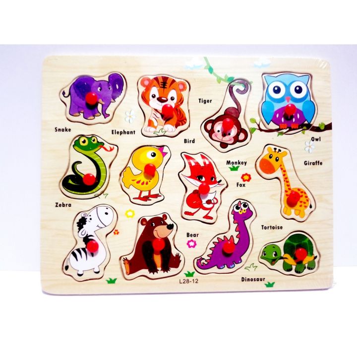 High Quality Baby Educational Wooden Animals Puzzle Best Quality