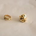 Wholesale DIY Stainless steel gold-plated personalized blank engraved Old English alphabet seal ring chunky black drop oil. 