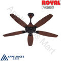 Royal Fans Ceiling Fan Ornament Model 5 Blades Copper 56 Inches Black Sheesham. 