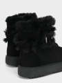 Unze London Women's "ABRAX" Winter Cozy Flat Boots For Women - Boots For Women. 