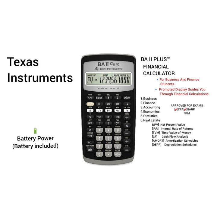 Texas Instruments BA II Plus Financial Calculator